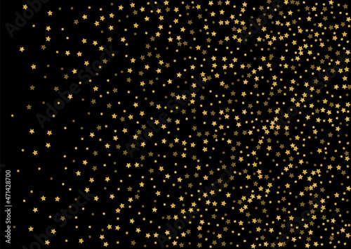 Yellow Isolated Spark Pattern. Vector Glitter Texture. Gradient Confetti Fantasy Illustration. Birthday Sequin Background. Gold Vibrant Design