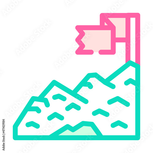 target business task color icon vector. target business task sign. isolated symbol illustration