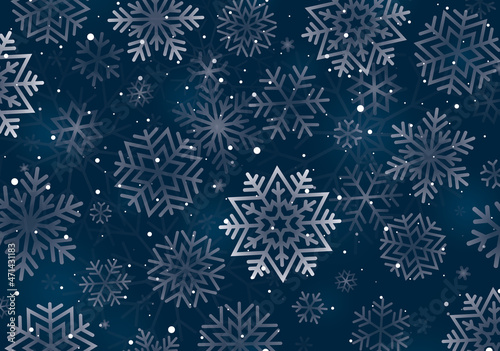 Christmas blue texture with snowflakes