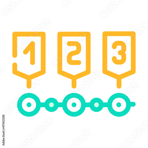 stages of planning color icon vector. stages of planning sign. isolated symbol illustration