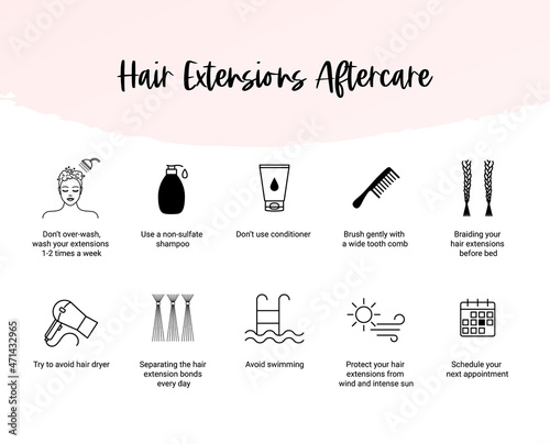 Hair extensions aftercare instruction