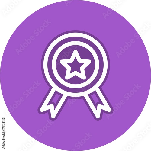 Winning Line Circle Vector Icon Design