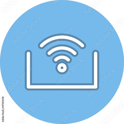 Rfid Line Circle Vector Icon Design