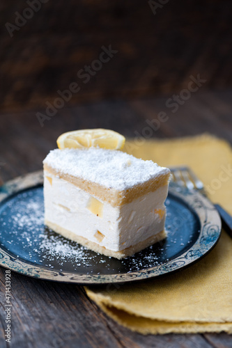 Vanilla slice or mille-feuille pastry