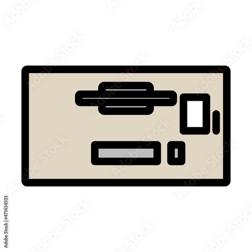 Office Table Top View Icon