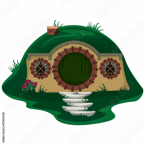 Hidden Underground Magic House. Vector illustration
