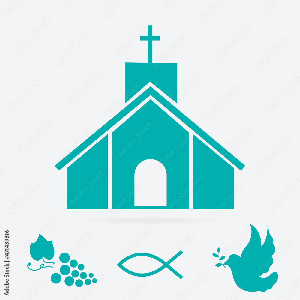 Religion icons set. Faith symbol in simple design. Vector icon Religion icons set. Faith symbol in simple design. Vector icon