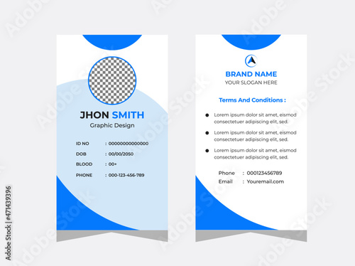 Business id card template with minimalist elements design
