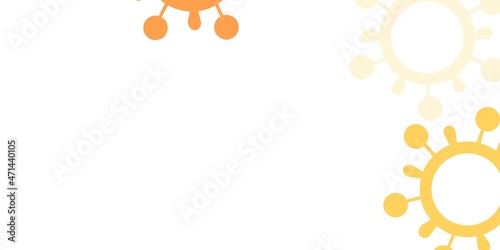 Light orange vector texture with disease symbols.