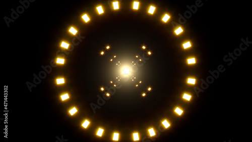 Photos Glowing Yellow Circular Multiple Light