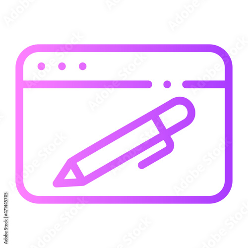 blogging gradient icon