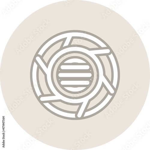 Camera Lens Line Circle Vector Icon Design