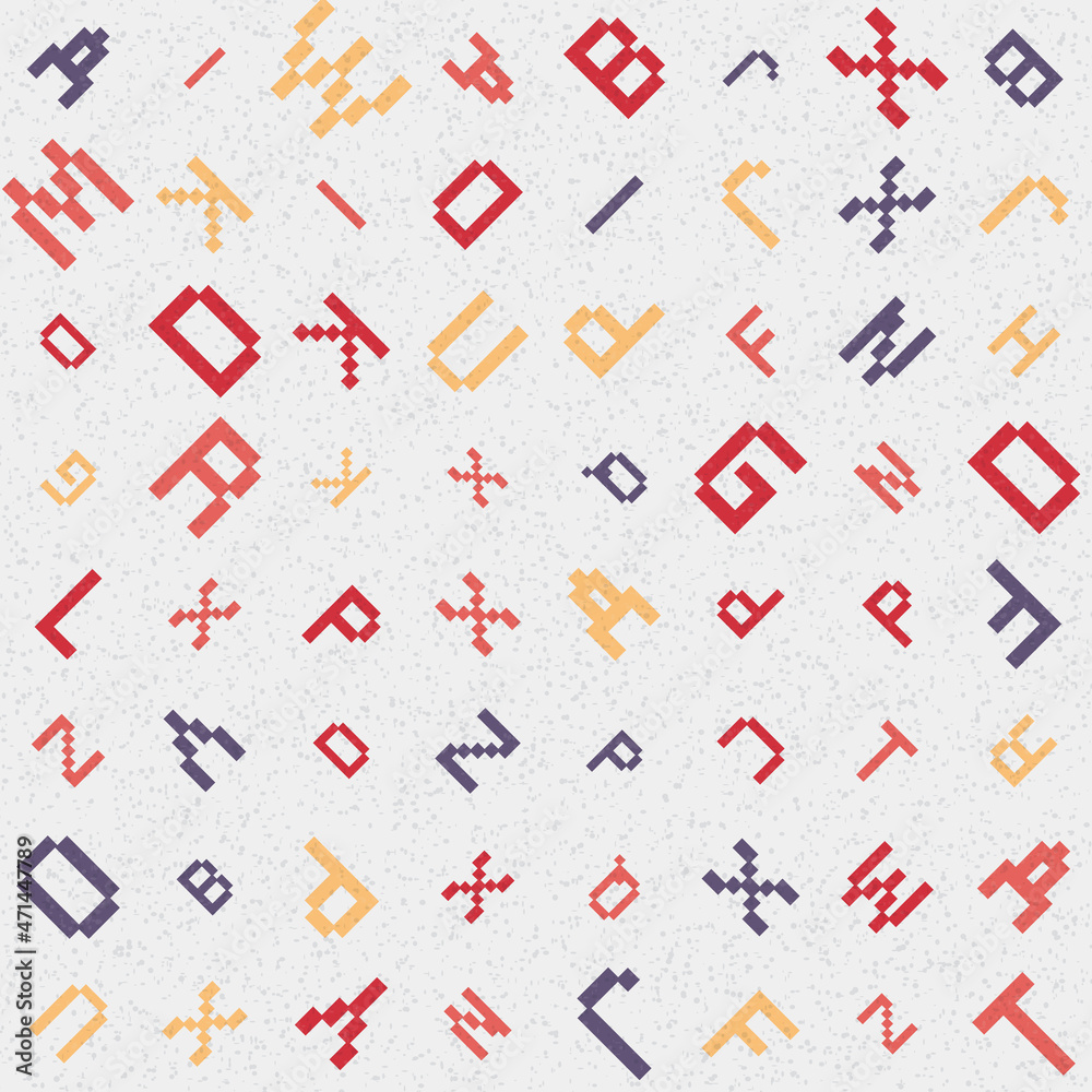Abstract Geometric Pattern generative computational art illustration