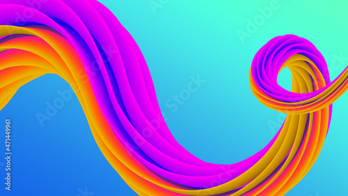 Modern colorful flow background. Wave Liquid shape in blue color background. Art design for your design project.