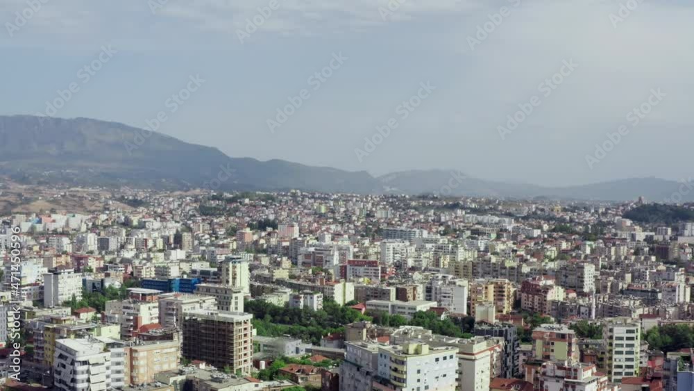 Aerial view Tirana Albania. Communist architecture in the sleeping areas of the city. Aerial view Tirana Albania. Communist architecture in the sleeping areas of the city.