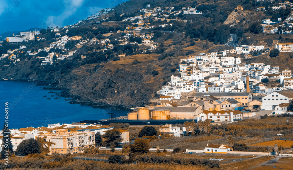Fototapeta premium Andalusian village in the coast