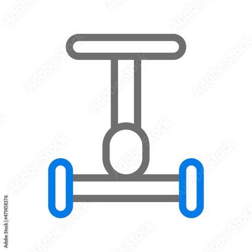 Segway Line Blue Vector Icon Design