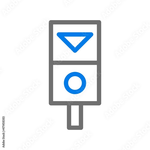 ticket validator Line Blue Vector Icon Design