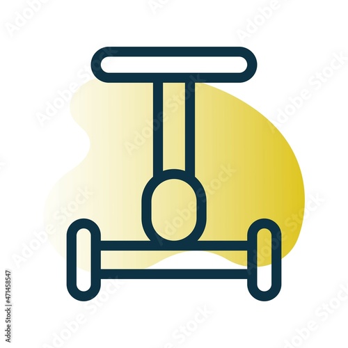  Segway Line Bubble Gradient Vector Icon Design