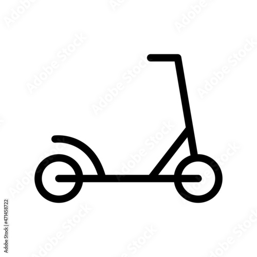 Kick Scooter Line Vector Icon Design