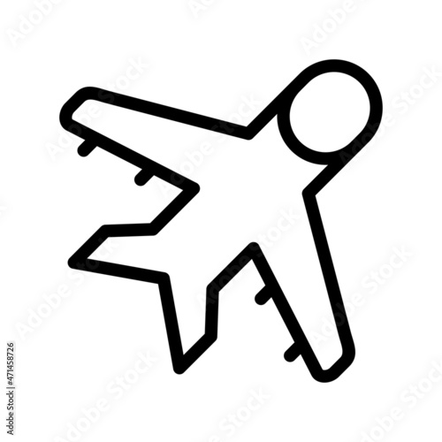 Air Plane Line Vector Icon Design