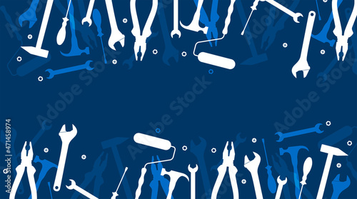 sfondo, icone, attrezzi, lavoro, manutenzione, 