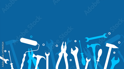 sfondo, icone, attrezzi, lavoro, manutenzione, 