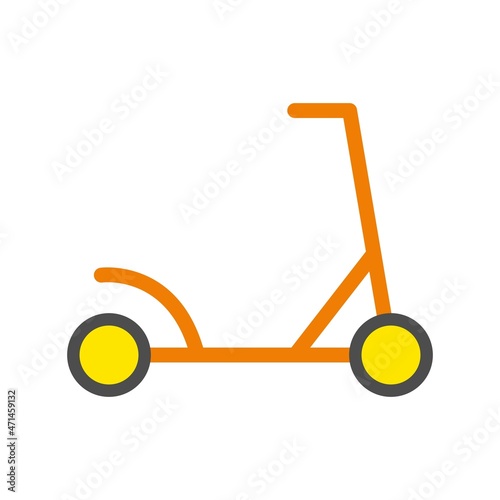Kick Scooter Flat Vector Icon Design