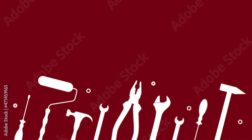 sfondo, icone, attrezzi, lavoro, manutenzione, 