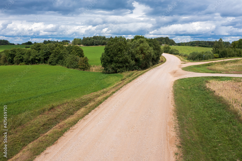 Summer landscape in countryside of Latvia.