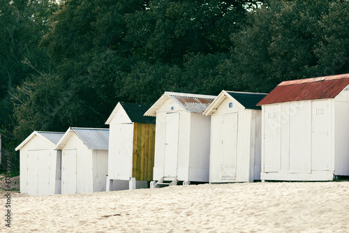 .Small houses by the beach to keep things. © Kozioł Kamila