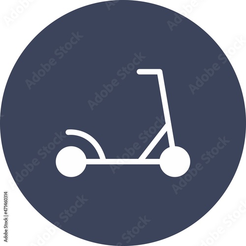 Kick Scooter Glyph Circle Vector Icon Design