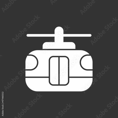  Cable Car Glyph Inverted Vector Icon Design