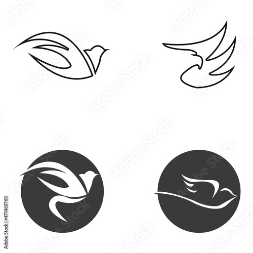 Abstract Bird logo design template