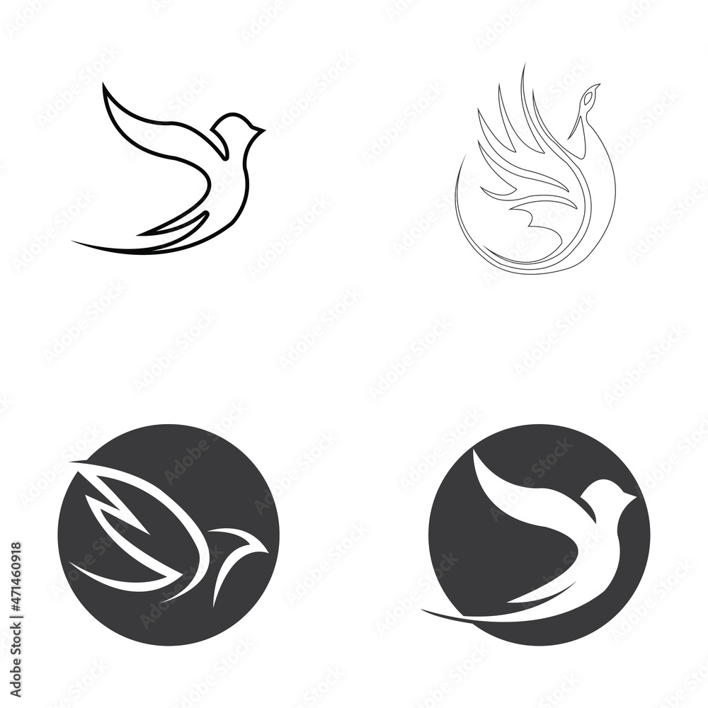 Abstract Bird logo design template Abstract Bird logo design template