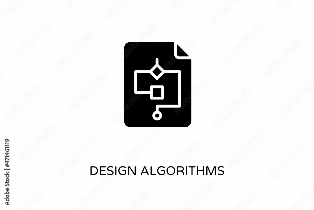 Design Algorithms icon in vector. Logotype