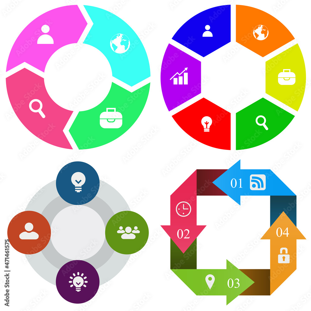 Business infographics. Set of pie chart Business infographics. Set of pie chart