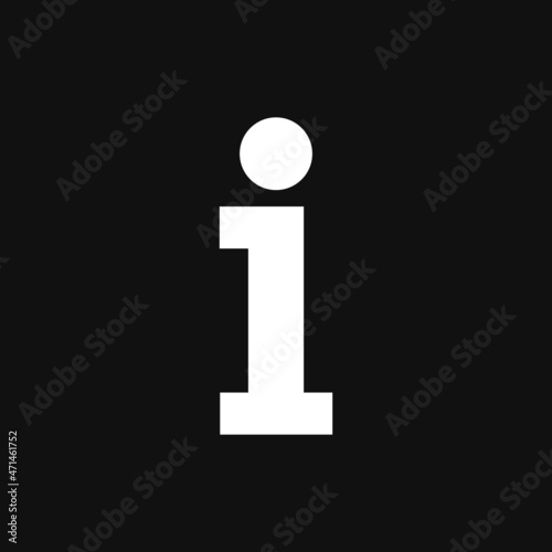 Info sign on grey background