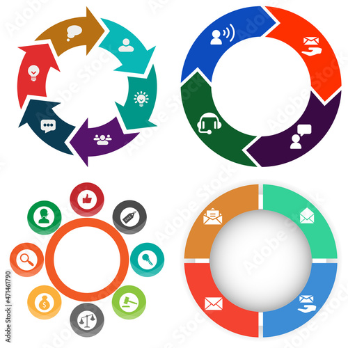 Business infographics. Set of pie chart 