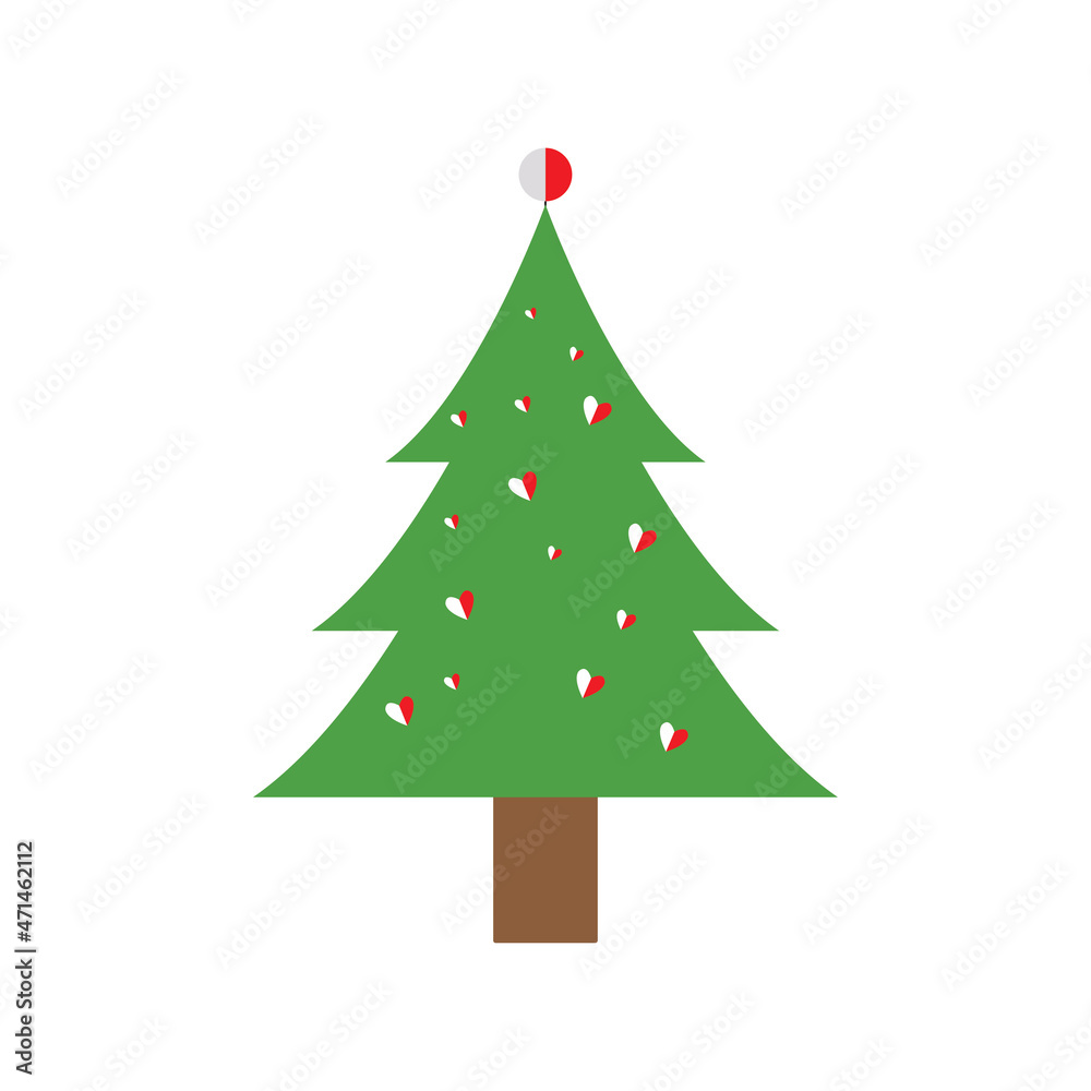 Christmas tree logo ilustration vector design Christmas tree logo ilustration vector design
