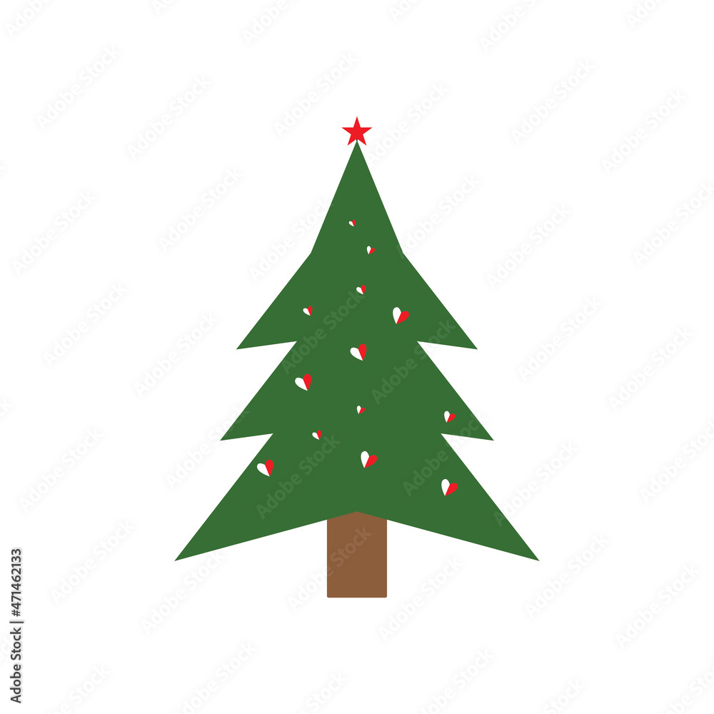 Christmas tree logo ilustration vector design Christmas tree logo ilustration vector design