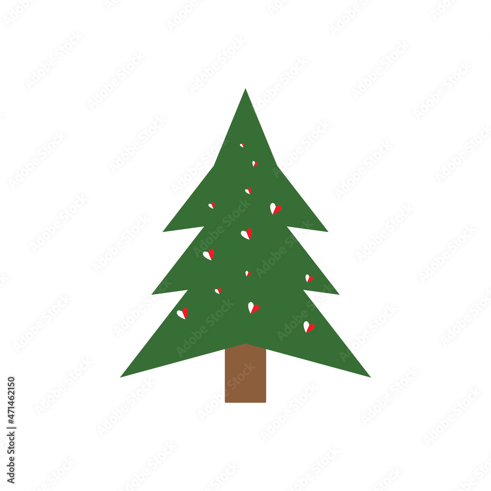 Christmas tree logo ilustration vector design Christmas tree logo ilustration vector design