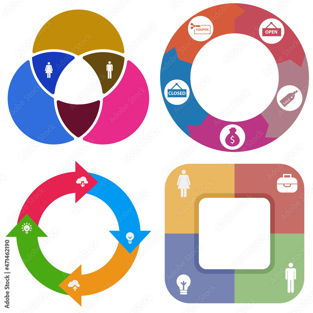 Business infographics. Set of pie chart
Business infographics. Set of pie chart