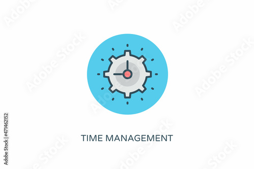 TIME MANAGEMENT icon in vector. Logotype