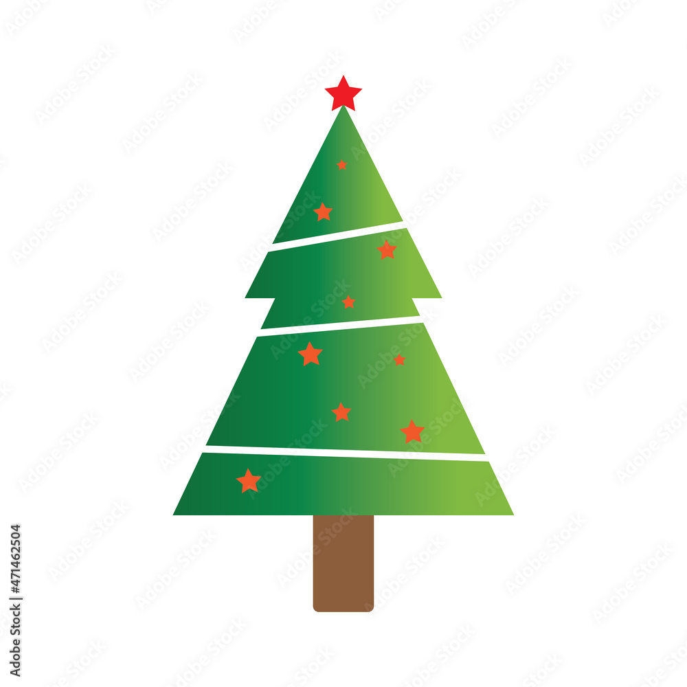 Christmas tree logo ilustration vector design Christmas tree logo ilustration vector design