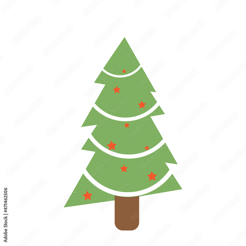 Christmas tree logo ilustration vector design Christmas tree logo ilustration vector design