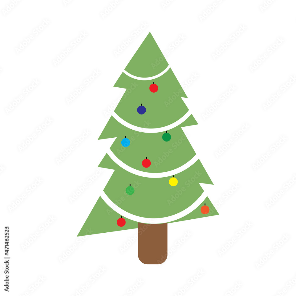 Christmas tree logo ilustration vector design Christmas tree logo ilustration vector design
