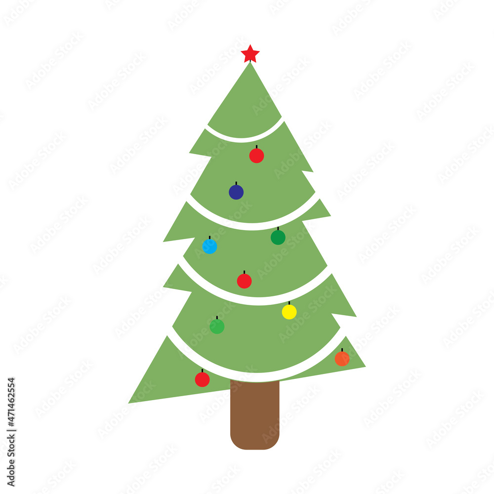 Christmas tree logo ilustration vector design Christmas tree logo ilustration vector design