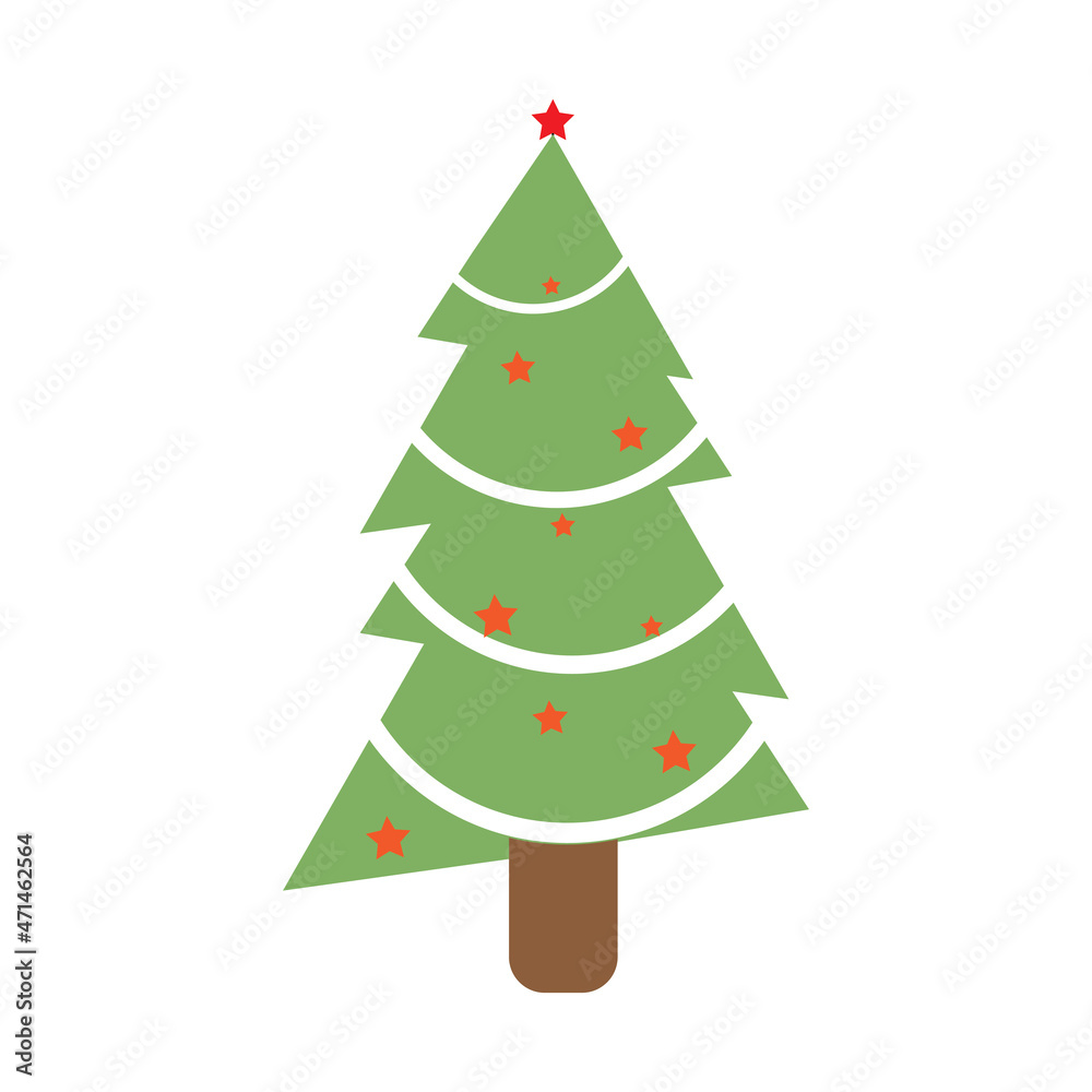 Christmas tree logo ilustration vector design Christmas tree logo ilustration vector design