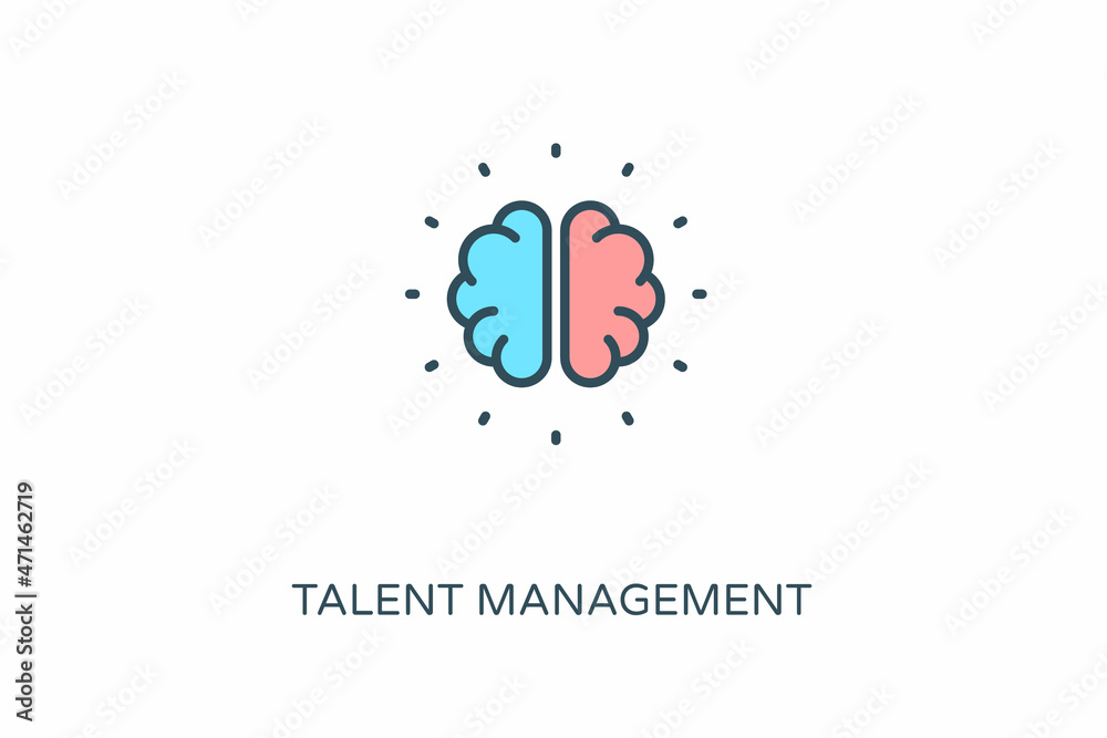 TALENT MANAGEMENT icon in vector. Logotype
